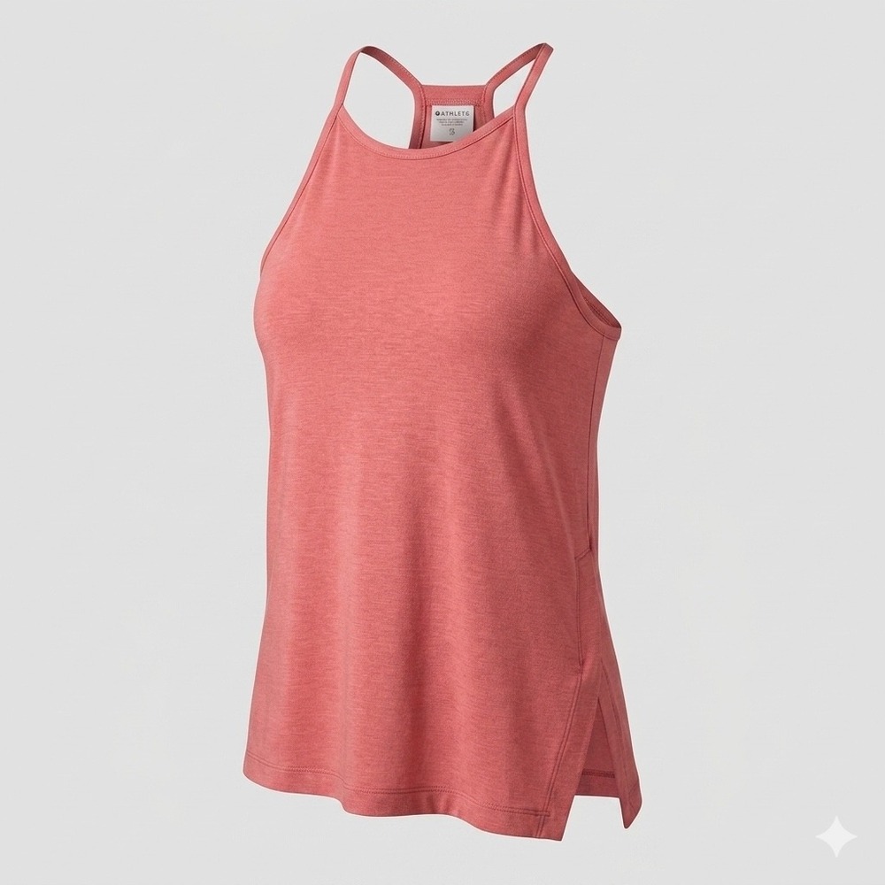 Athleta Tank Top High Neck Yoga Athleisure Womens XS Rose Pink
